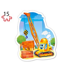 Castorland (B-043040) - "Construction Vehicles" - 8 12 15 20 pezzi