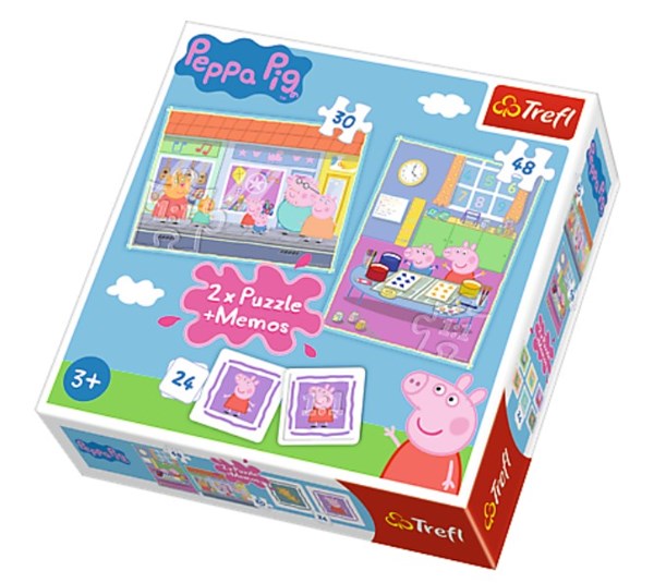 Trefl (90600) - "Peppa Pig + Memo" - 30 48 pezzi