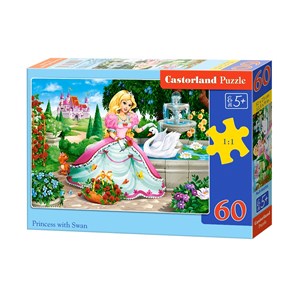 Castorland (B-066056) - "Princess with Swan" - 60 pezzi
