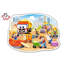 Castorland (B-020065) - "Construction Works" - 9 15 pezzi