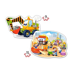 Castorland (B-020065) - "Construction Works" - 9 15 pezzi