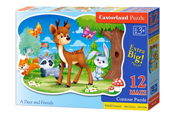 Castorland (B-120154) - "A Deer and Friends" - 12 pezzi