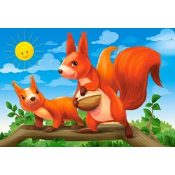Castorland (B-041046) - "Lovely Animals" - 8 12 15 20 pezzi