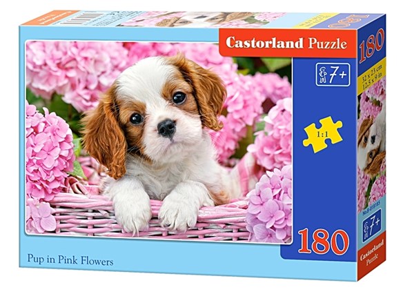 Castorland (B-018185) - "Pup in Punk Flowers" - 180 pezzi