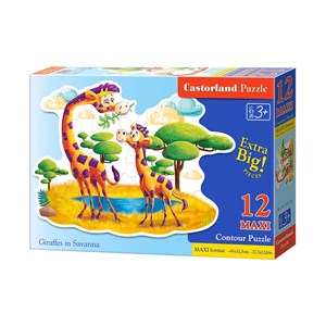 Castorland (B-120178) - "Giraffes in Savanna" - 12 pezzi