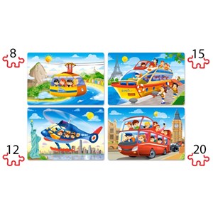 Castorland (B-041015) - "Travel The World" - 8 12 15 20 pezzi