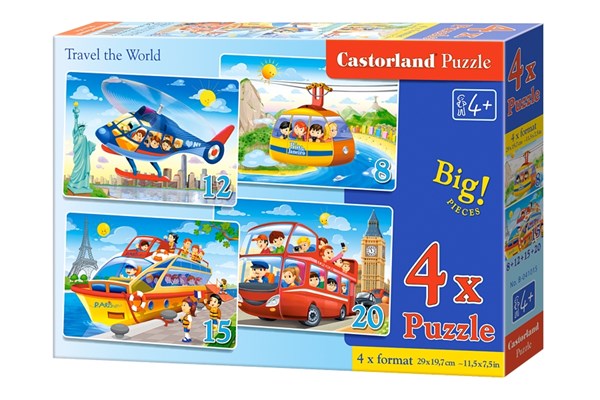 Castorland (B-041015) - "Travel The World" - 8 12 15 20 pezzi