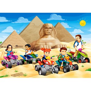 Castorland (B-066018) - "Quad Bikes at Giza Pyramids, Egypt" - 60 pezzi