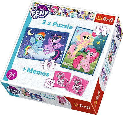 Trefl (90601) - "My Little Pony + Memo" - 30 48 pezzi