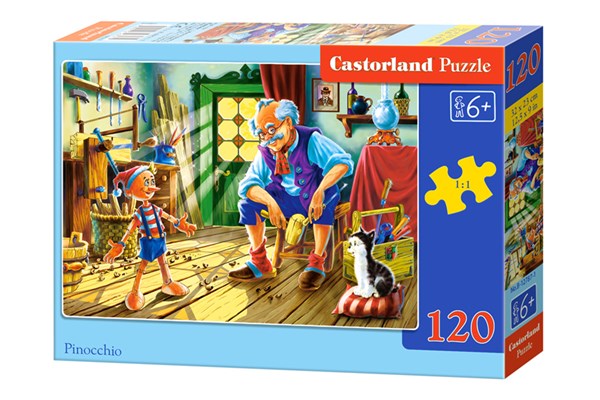 Castorland (B-12787) - "Pinocchio and Gepetto" - 120 pezzi