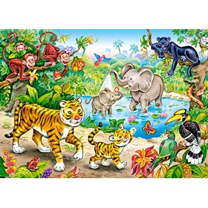 Castorland (B-13173) - "Animals in the Jungle" - 120 pezzi