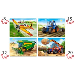 Castorland (B-041039) - "Agricultural Machines" - 8 12 15 20 pezzi