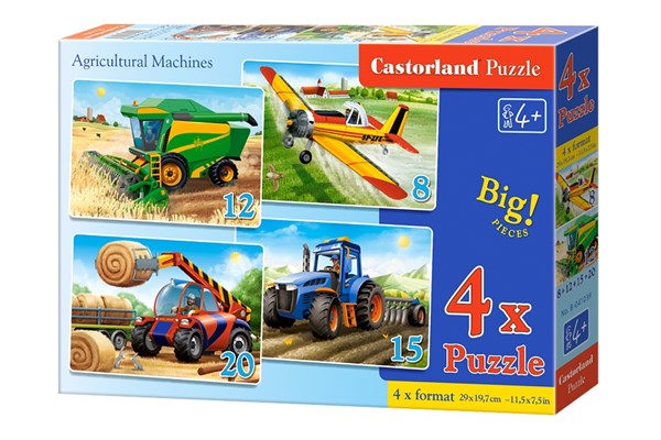 Castorland (B-041039) - "Agricultural Machines" - 8 12 15 20 pezzi
