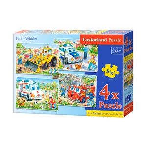 Castorland (B-04324) - "Funny vehicles" - 8 12 15 20 pezzi