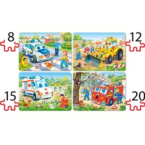 Castorland (B-04324) - "Funny vehicles" - 8 12 15 20 pezzi