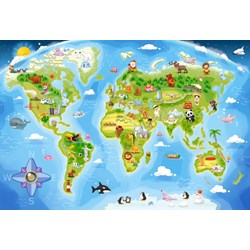 Castorland (B-040117) - "World Map" - 40 pezzi