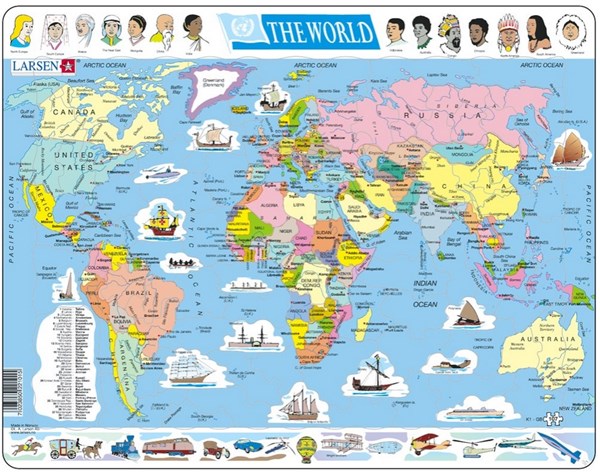 Larsen (K1-GB) - "The World Political Map" - 107 pezzi