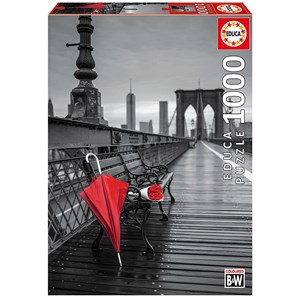 Educa (17691) - "Red Umbrella, Brooklyn Bridge" - 1000 pezzi