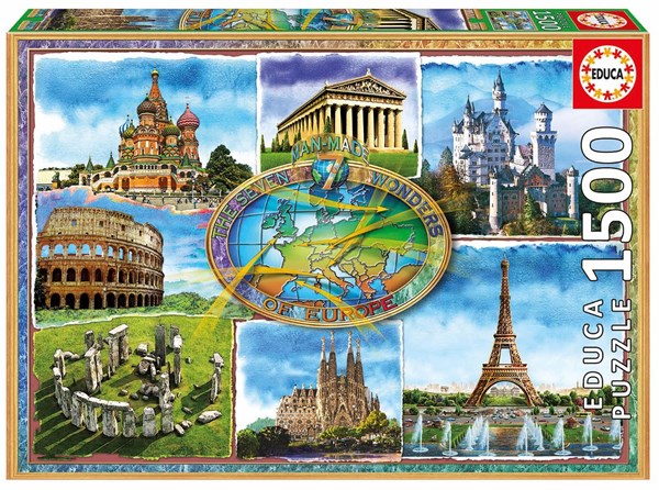 Educa (17667) - "Seven wonders of Europe" - 1500 pezzi