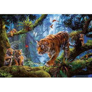 Educa (17662) - "Tigers in the tree" - 1000 pezzi