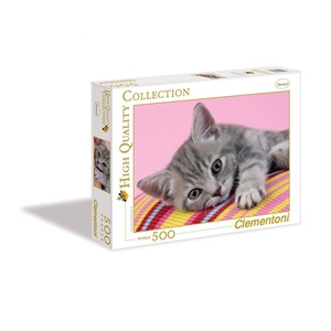 Clementoni (30362) - "Grey Kitten" - 500 pezzi
