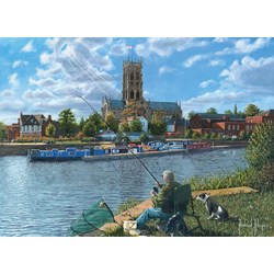 Clementoni (39315) - Richard Harpum: "Fishing With Oscar" - 1000 pezzi