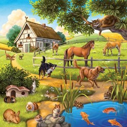 Ravensburger (09265) - "Wild, Pet and Zoo Animals" - 49 pezzi