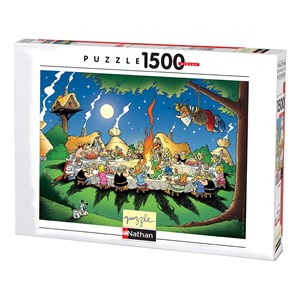 Nathan (87737) - "Asterix and Obelix, The Banquet" - 1500 pezzi