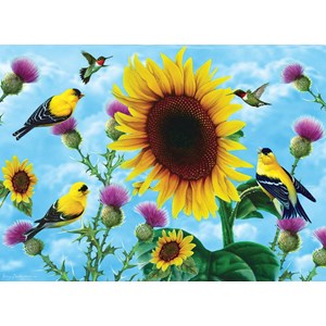 SunsOut (49038) - Jerry Gadamus: "Sunflowers and Songbirds" - 500 pezzi