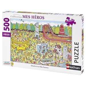 Nathan (87114) - "Where is Charlie? At the Funfair" - 500 pezzi