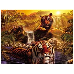 Ravensburger (16646) - "Tigers' Bathing" - 2000 pezzi