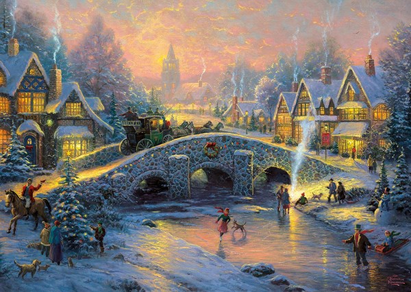 Schmidt Spiele (58450) - Thomas Kinkade: "Spirit of Christmas" - 1000 pezzi