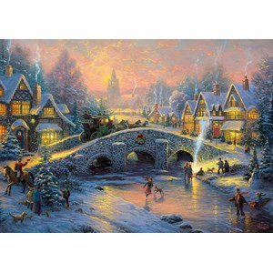 Schmidt Spiele (58450) - Thomas Kinkade: "Spirit of Christmas" - 1000 pezzi