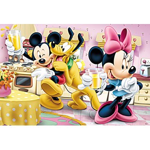 Trefl (15237) - "Mickey and Minnie with Pluto" - 160 pezzi