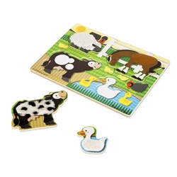 Melissa and Doug (4327) - "Farm Touch and Feel Puzzle" - 4 pezzi