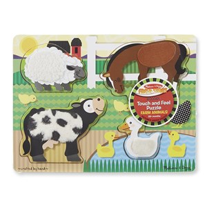 Melissa and Doug (4327) - "Farm Touch and Feel Puzzle" - 4 pezzi