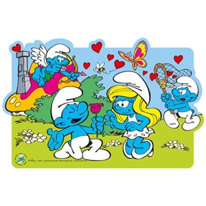 Trefl (14168) - "Maxi Pieces Recto / Verso: Courting the Smurfette" - 30 pezzi