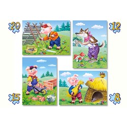 Castorland (B-04300) - "The 3 Little Pigs" - 8 12 15 20 pezzi