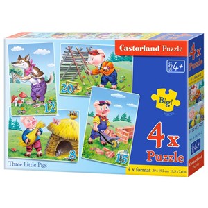 Castorland (B-04300) - "The 3 Little Pigs" - 8 12 15 20 pezzi