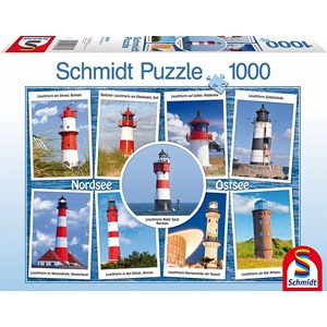 Schmidt Spiele (58187) - "The most beautiful lighthouses" - 1000 pezzi