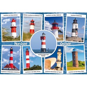 Schmidt Spiele (58187) - "The most beautiful lighthouses" - 1000 pezzi