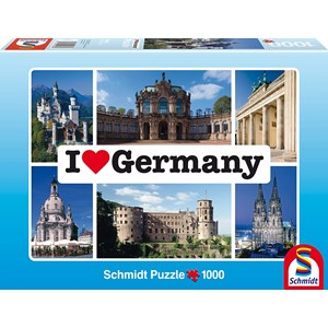 Schmidt Spiele (59280) - "I love Germany" - 1000 pezzi