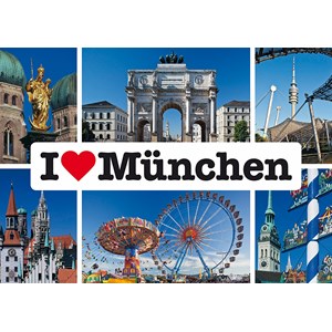 Schmidt Spiele (59284) - "I love München" - 1000 pezzi
