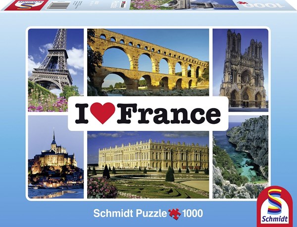 Schmidt Spiele (59282) - "I love France" - 1000 pezzi