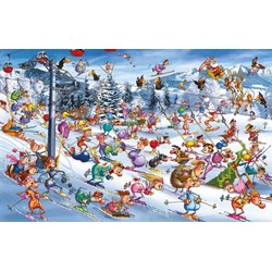 Piatnik (535147) - François Ruyer: "Christmas Skiing" - 1000 pezzi