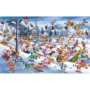 Piatnik (535147) - François Ruyer: "Christmas Skiing" - 1000 pezzi