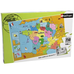 Nathan (86933) - "Map of France" - 250 pezzi