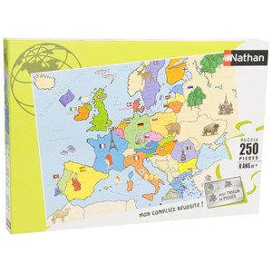Nathan (86934) - "Map of Europe" - 250 pezzi