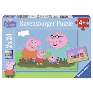 Ravensburger (09082) - "Peppa Pig, Happy Family" - 24 pezzi