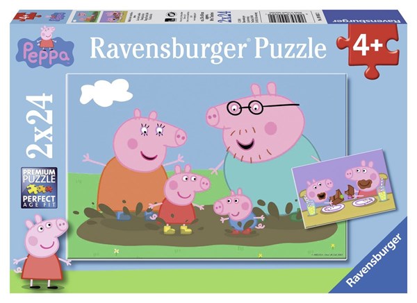 Ravensburger (09082) - "Peppa Pig, Happy Family" - 24 pezzi